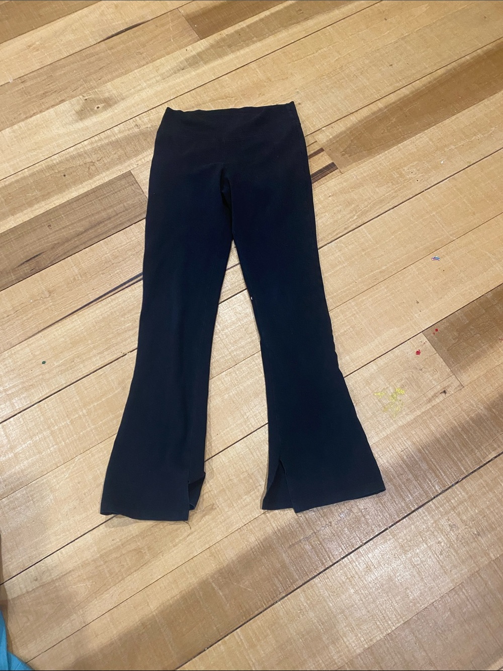 wild fable Black Flare Leggings with Front Slits